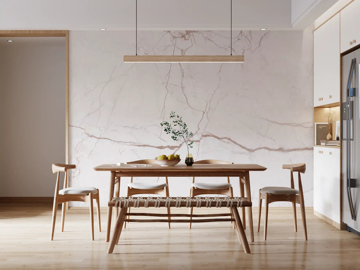 Blush Veined Marble Stone Wall Mural