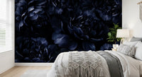 Midnight Peony Bloom Wall Mural