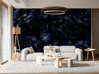 Midnight Peony Bloom Wall Mural
