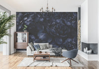 Midnight Peony Bloom Wall Mural