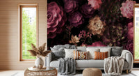 Midnight Succulent Garden Wall Mural