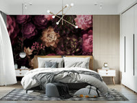 Midnight Succulent Garden Wall Mural