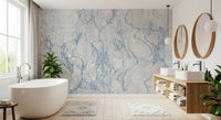 Cool Blue Marble Veining Wall Mural