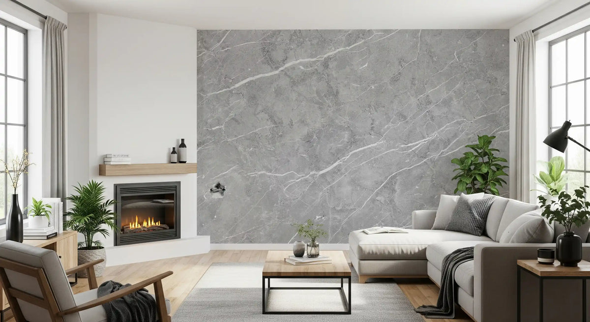 Classic Grey Marble Vein Wall Mural
