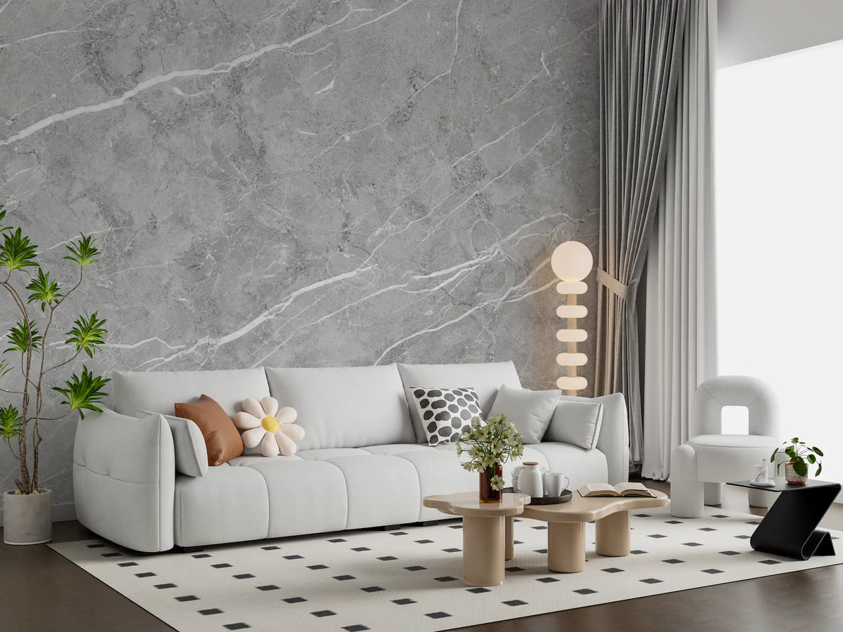 Classic Grey Marble Vein Wall Mural