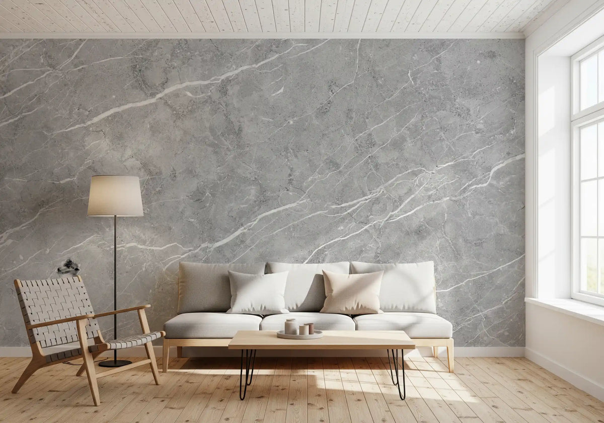 Classic Grey Marble Vein Wall Mural