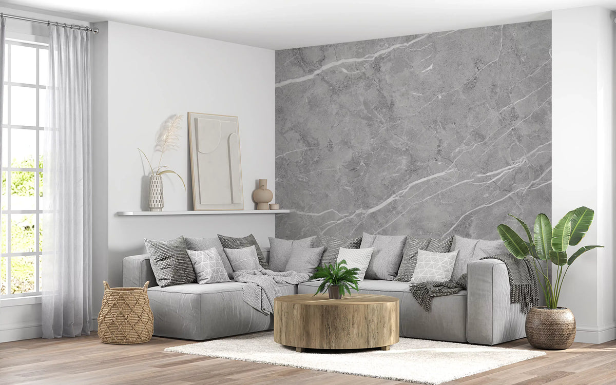 Classic Grey Marble Vein Wall Mural