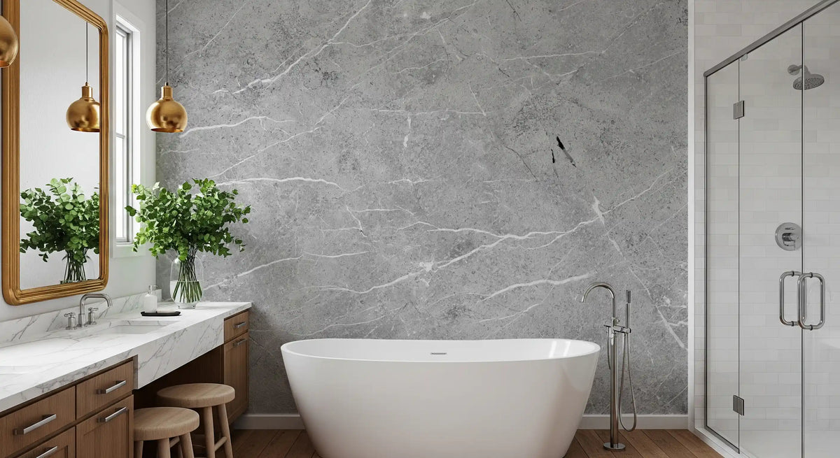 Cool Grey Stone Texture Wall Mural