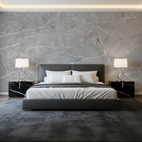 Cool Grey Stone Texture Wall Mural