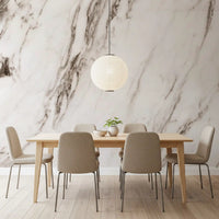 Classic White Marble Vein Wall Mural