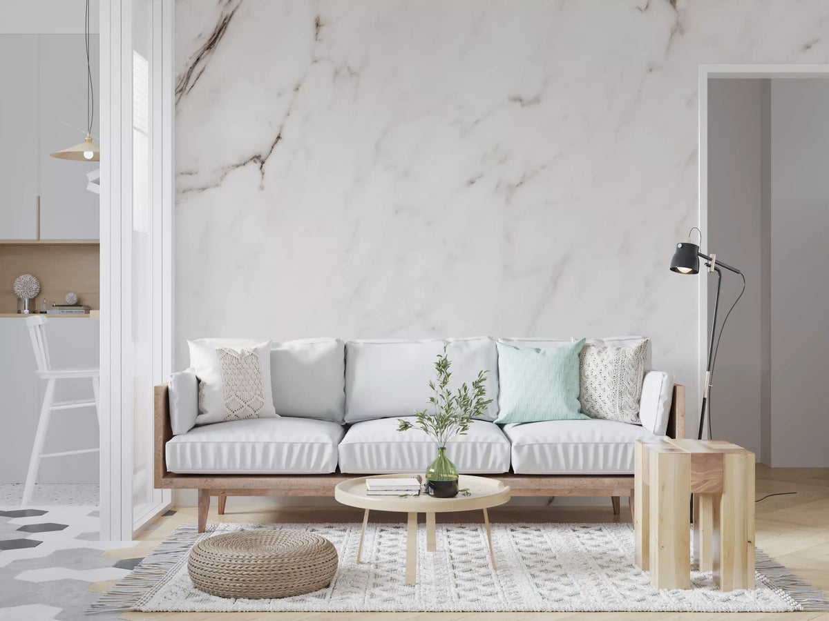 Classic White Marble Stone Texture Wall Mural