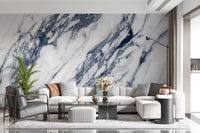 Monochrome Marble Vein Texture Wall Mural