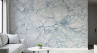 Azure Marble Vein Surface Wall Mural