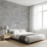 Cool Grey Marble Veined Slab Wall Mural
