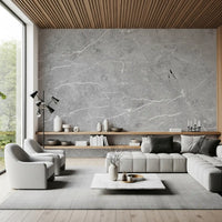 Cool Grey Marble Veined Slab Wall Mural