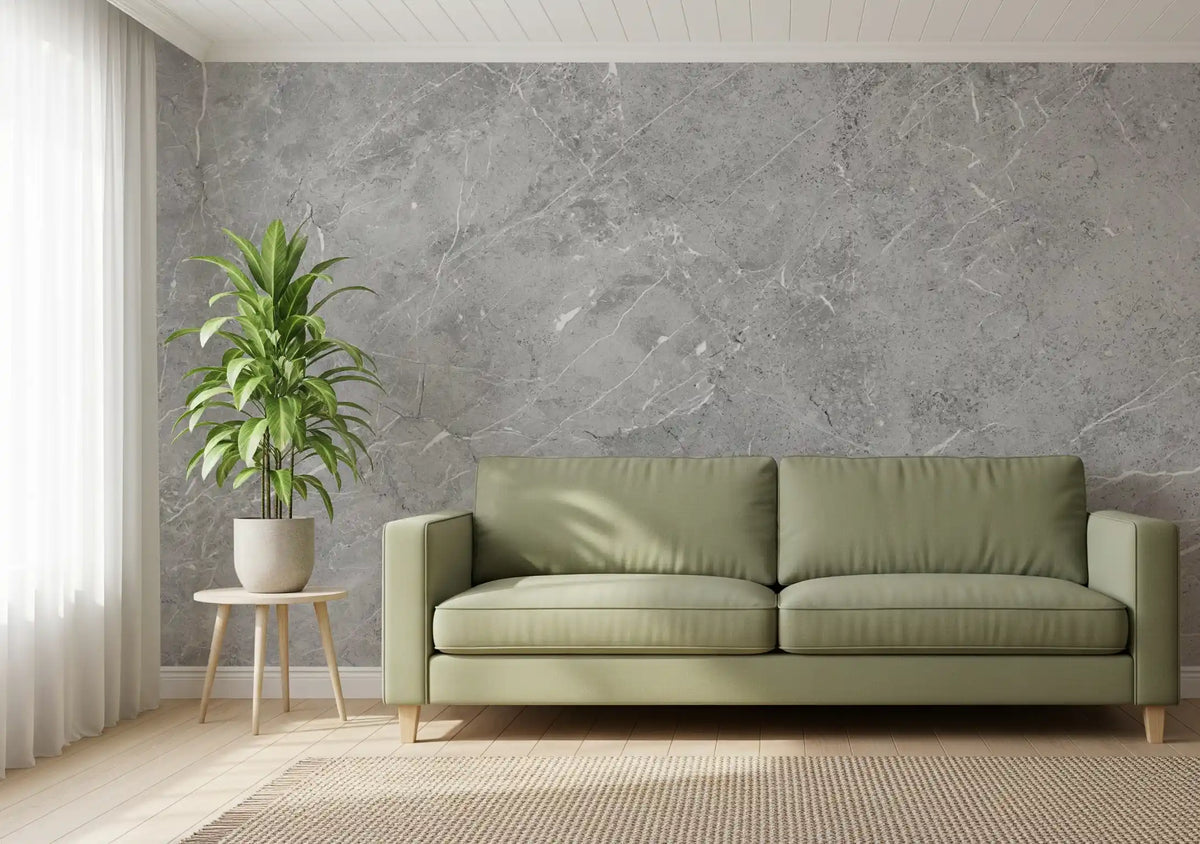 Minimalist Grey Stone Slab Texture Wall Mural
