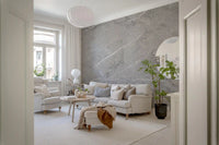 Minimalist Light Gray Veined Marble Texture Wall Mural