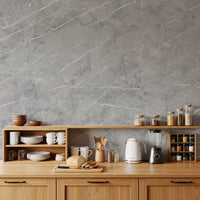 Minimalist Light Gray Veined Marble Texture Wall Mural