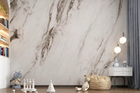 Classic White Marble Vein Texture Wall Mural