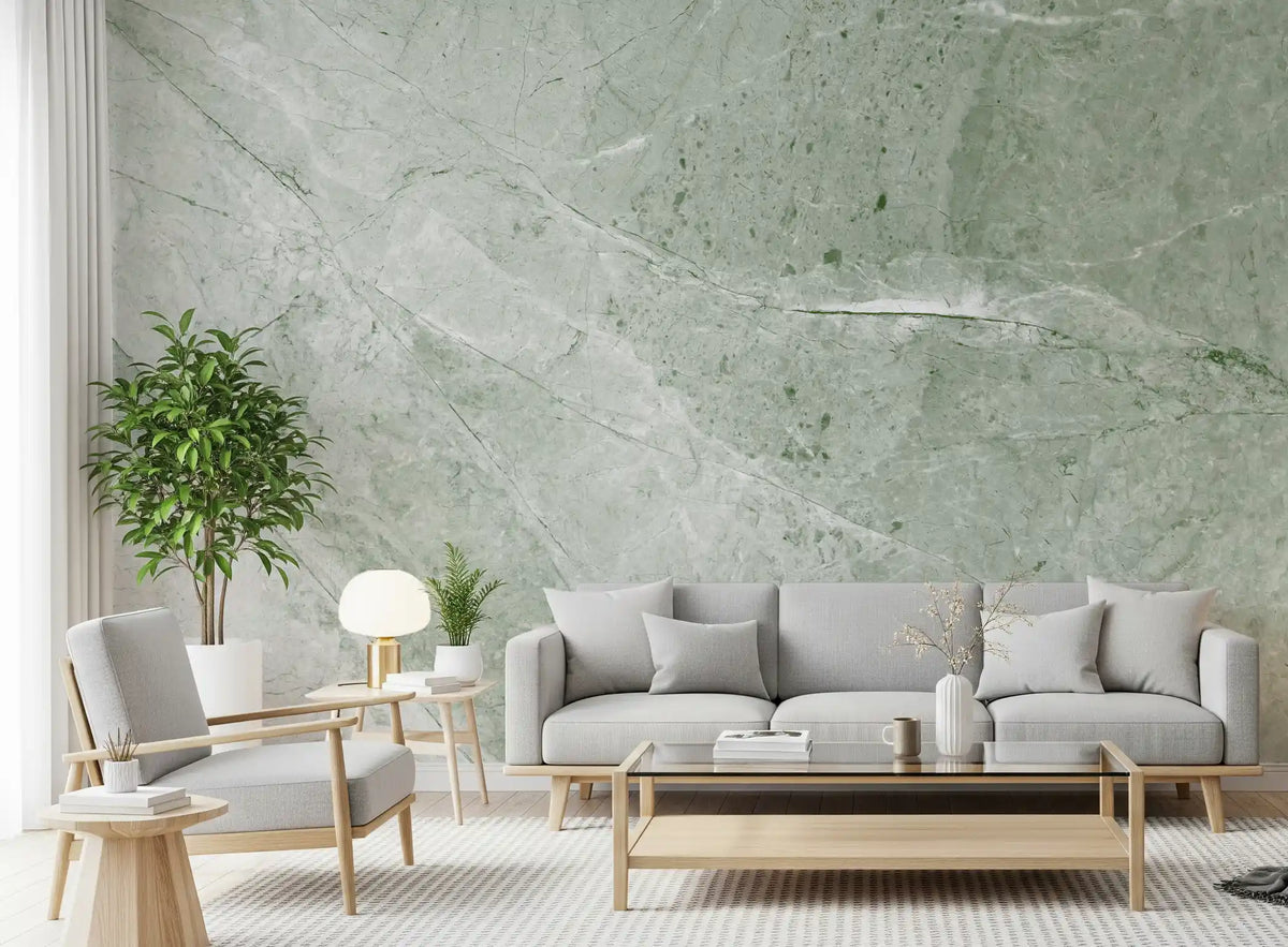 Sage Green Marble Slab Wall Mural