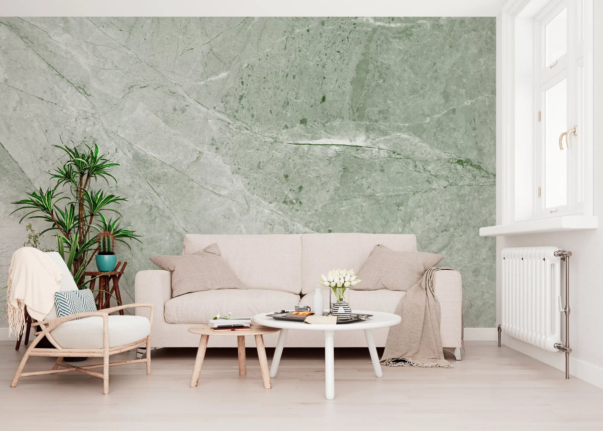 Sage Green Marble Slab Wall Mural