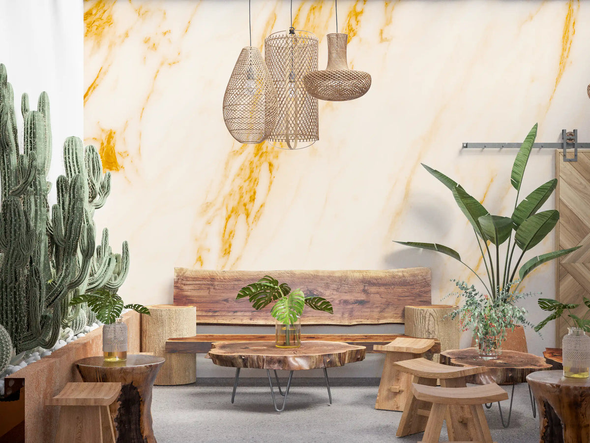 Gilded Vein Marble Wall Mural