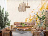 Golden Vein Marble Surface Wall Mural