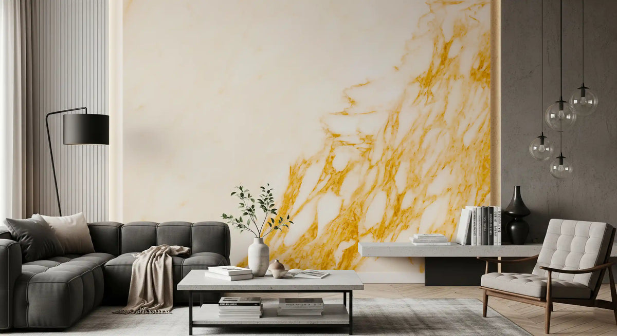 Golden Vein Marble Surface Wall Mural