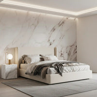 Calacatta White Stone Texture Wall Mural