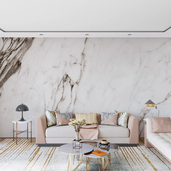 Monochrome Marble Veining Wall Mural
