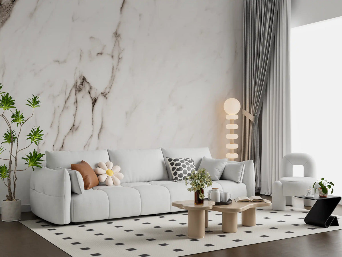 Monochrome Marble Veining Wall Mural