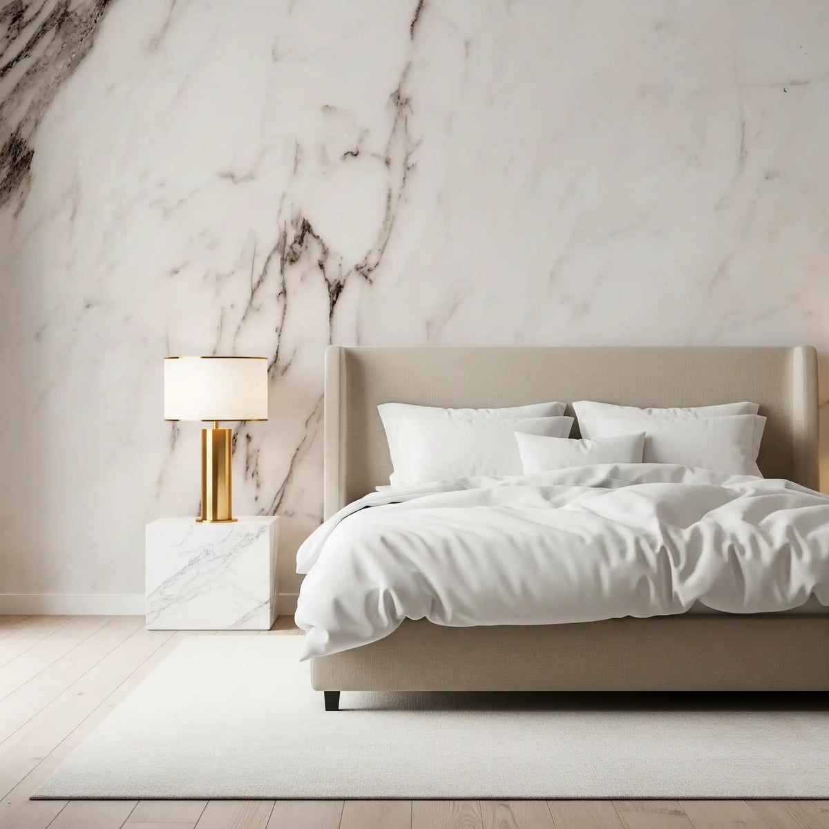 Monochrome Marble Veining Wall Mural