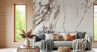 Classic White Marble Veining Wall Mural
