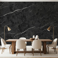 Midnight Stone Vein Texture Wall Mural