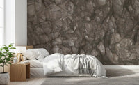 Rustic Earthy Stone Slab Wall Mural