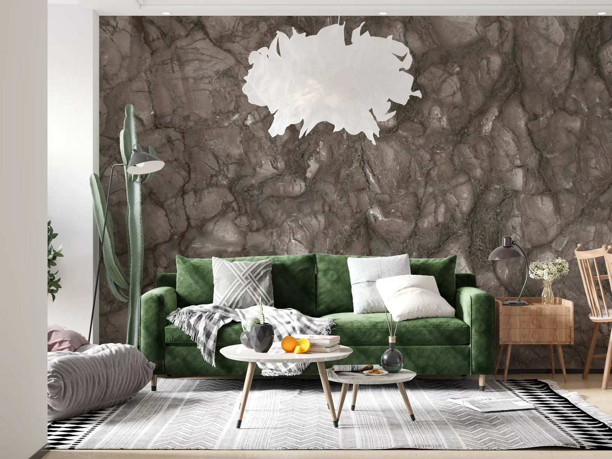Rustic Earthy Stone Slab Wall Mural