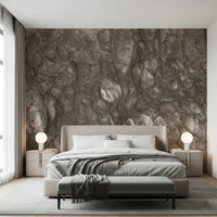 Textured Mocha Stone Slab Wall Mural