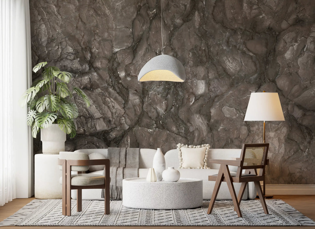Organic Earth Tones Marble Texture Wall Mural