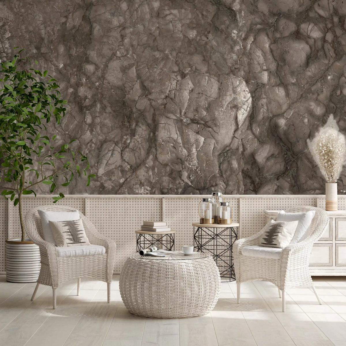 Weathered Stone Texture Wall Mural