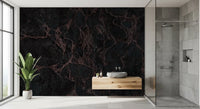 Midnight Copper Vein Marble Wall Mural