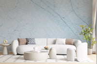 Ethereal Azure Marble Vein Wall Mural