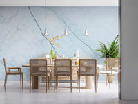 Cool Azure Marble Slab Wall Mural