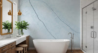 Cool Azure Marble Slab Wall Mural