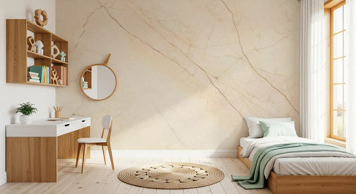 Creamy Marble Vein Texture Wall Mural