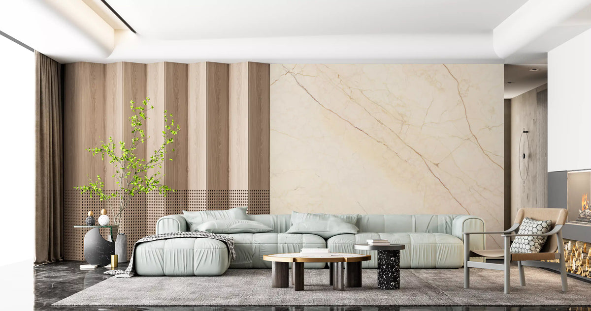 Creamy Marble Vein Texture Wall Mural