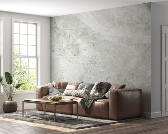 Sage Green Marble Vein Wall Mural