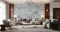 Ethereal Blue Marble Slab Wall Mural