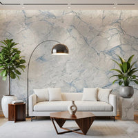 Ethereal Blue Vein Stone Texture Wall Mural
