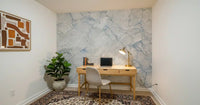 Ethereal Blue Vein Stone Texture Wall Mural