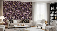 Dark Botanical Wildflowers Wallpaper⁠